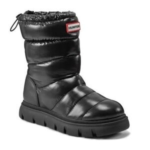 Hunter Black Quilted Winter Rain Boot
